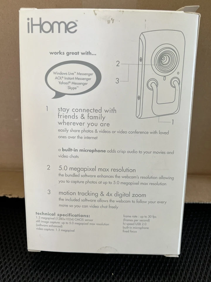 My Life Notebook Webcam Pro 5.0 Megapixel iHome NEW  sealed box Susan Komen  - Image 2 of 2