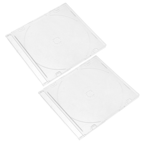 2 Pcs Aufbewahrungsbox Aus Acryl Reisen Leere CD-Hüllen DVD-Aufbewahrungsboxen - Bild 6 von 12