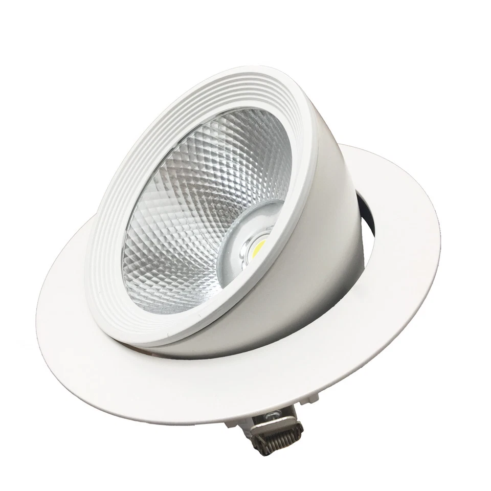 Faro LED COB 40W a incasso rotondo Orientabile 220v F.I.180-185mm - Immagine 4 di 4