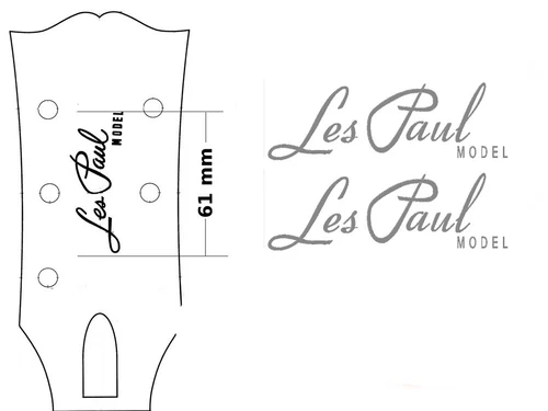 Gibson Les Paul Model guitar decal head stock Restoration water slide Logo 55