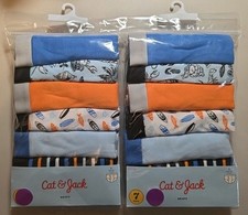NWT Cat  Jack 7 Pack 100 Cotton Boys Briefs Cotton Multi Boys Size L 10/12 