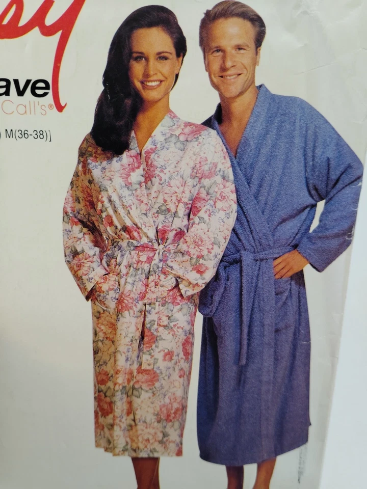 Robe A S M Mens Ladies McCall's 7919 Stitch N Save Sewing Pattern UC Bath Lounge - Image 3 of 4