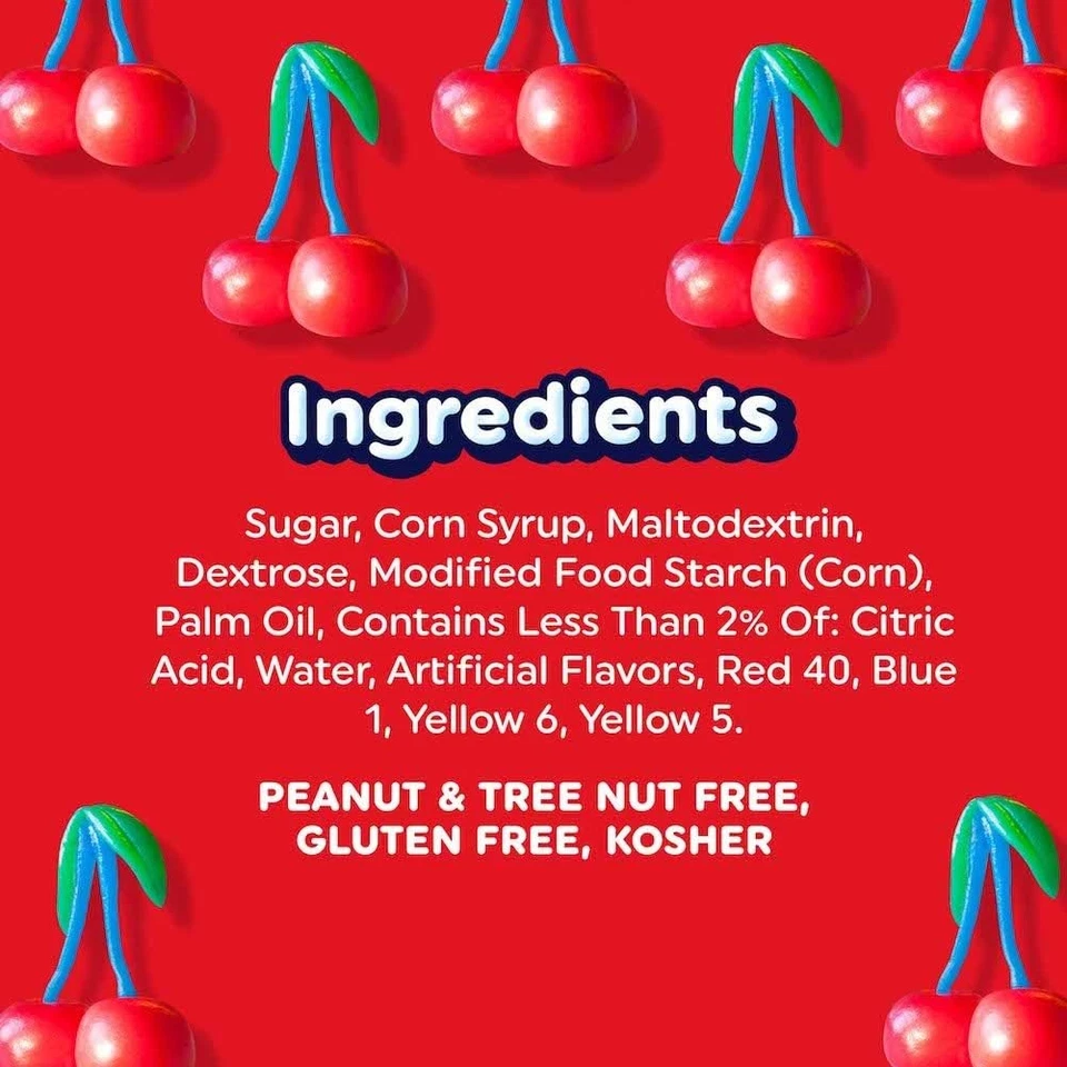 Caramelo de cereza Airheads 36 unidades envuelto individualmente golosinas sin gluten Foto 3 de 4