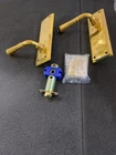 Emtek 8104US3NL Turino Lever Quincy Brass Passage Set - Unlacquered Brass