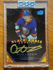 2019-20 Upper Deck Clear Cut Black Amber Rookies Autograph RC Otto Koivula READ