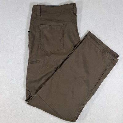 Wrangler ATG Cargo Pants Mens 40x30 Outdoor Performance Brown Hiking Flex Waist