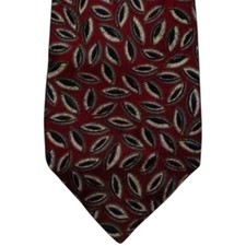 Robert Talbott Silk Necktie Mens Red Geometri...