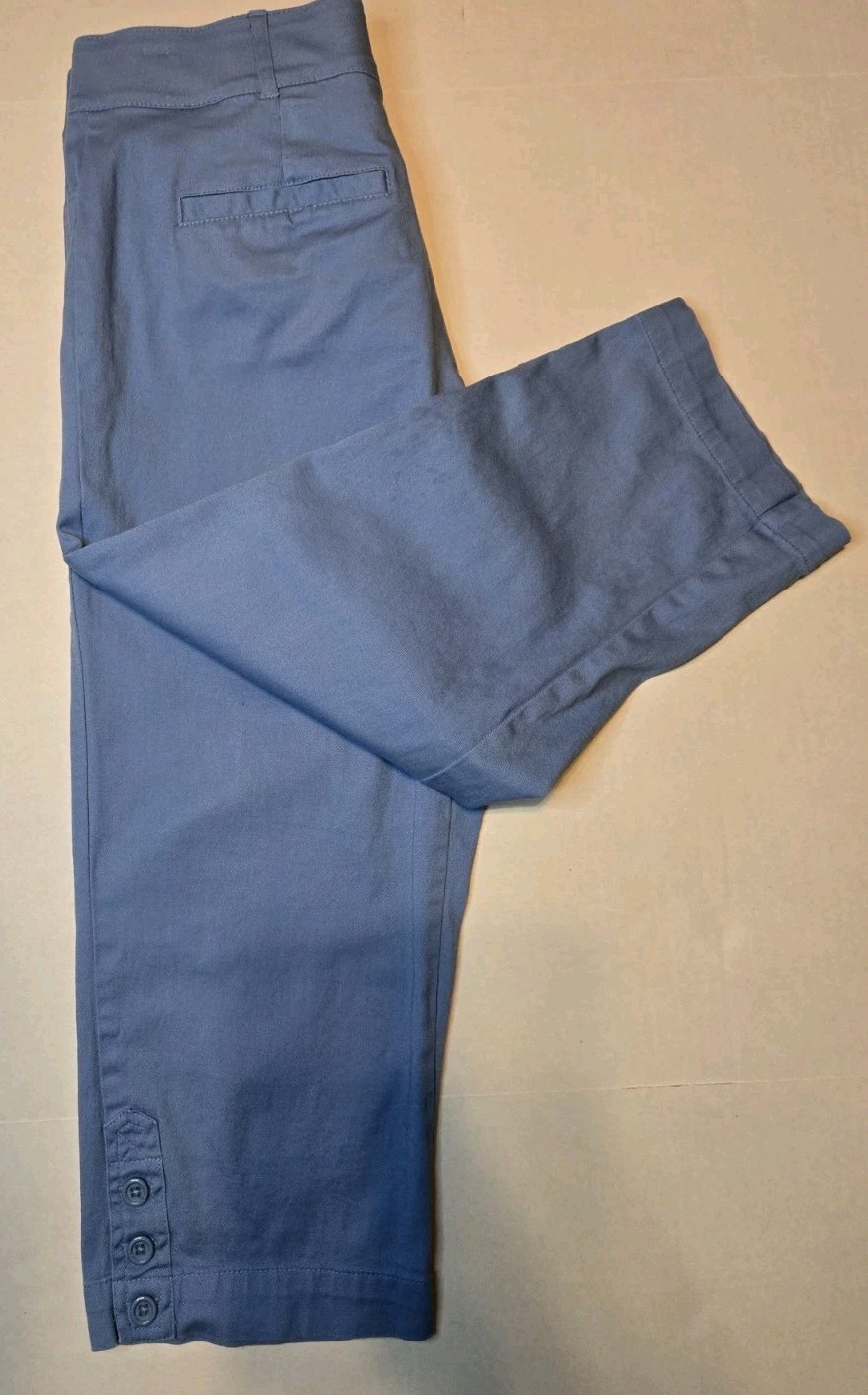 Studio Works Solid Casual Basic Blue Spandex Crop… - image 7