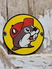 VINTAGE BUCEES PORCELAIN SIGN GAS STATION HIGHWAY TRUCK STOP RESTURANT BUC-EES