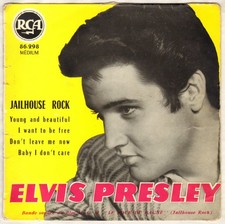ELVIS PRESLEY "JAILHOUSE ROCK" EP 1965 RCA VICTOR 86298 (1-65)