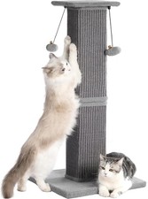 Large Cat Scratching Post with Heavy Duty Base 33" Sturdy Tall Sisal Scracher Po