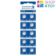 10 EVERACTIVE ALKALINE CELL LR1130 BATTERIES LR54 G10 10BL 1.5V EXP 2023 NEW