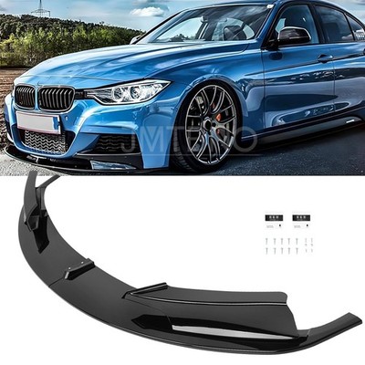 For 2012-2018 F30 3 Series M Sport Front Bumper Lip Splitter Spoiler Gloss Black