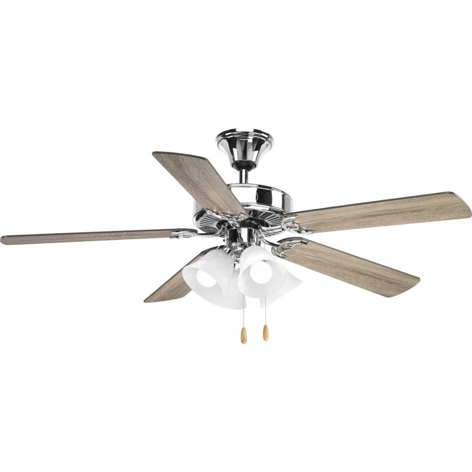 Progress Lighting P2610-WB 4 Light 15"W Medium (E26) Ceiling Fan - Chrome - Image 3 of 4