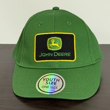 YOUTH John Deere Patch Hat Green Adjustable Baseball Cap NEW with Tags 
