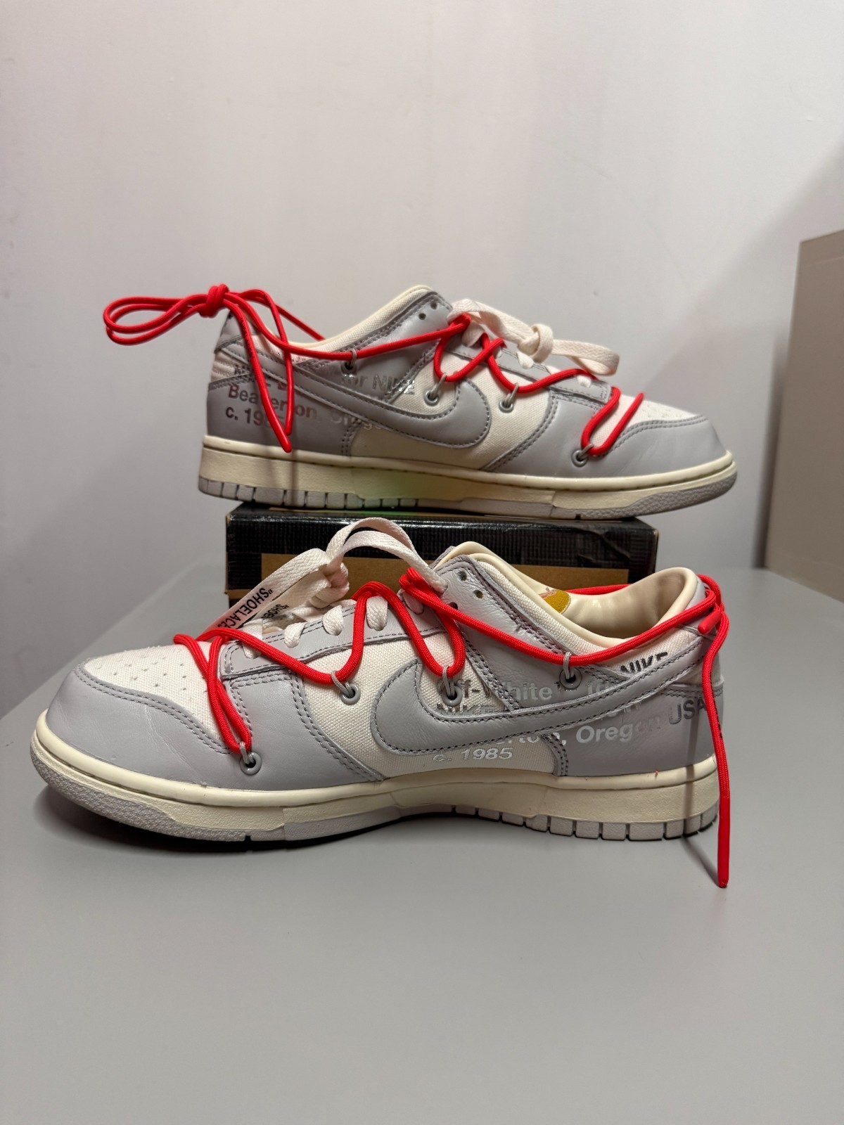 OFF WHITE X NIKE Taglia 9 Nike Off White x Dunk Low Lotto 06 di 50
