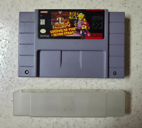 SUPER MARIO RPG W DUST SLEEVE SNES GAME VERY RARE! AUTHENTIC TESTED NINTENDO