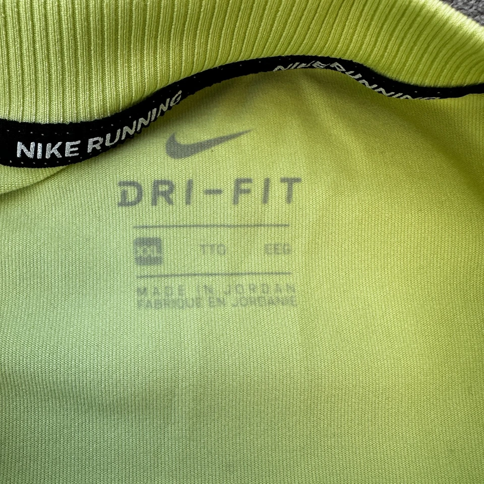 Nike Dri-FIT Running Shirt 2XL Yellow Long Sleeve Thumbholes Reflective Womens - Image 2 of 4