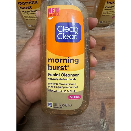 NEW 3 Clean & Clear MORNING BURST Facial Cleanser Vitamin C Face wash 8oz - Picture 3 of 4