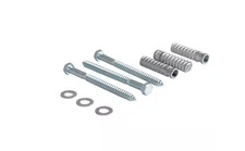 Kamizelka 0,75 cala W 6.375 in. H 0,75 cala D Silver 3 kolce zestaw okuć do betonu