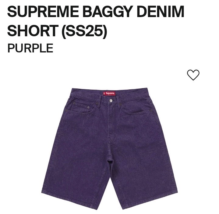 Size 34 - Supreme Baggy Denim Short (Purple) SS25 | eBay Size 34 - Supreme Baggy Denim Short (Purple) SS25 | eBay