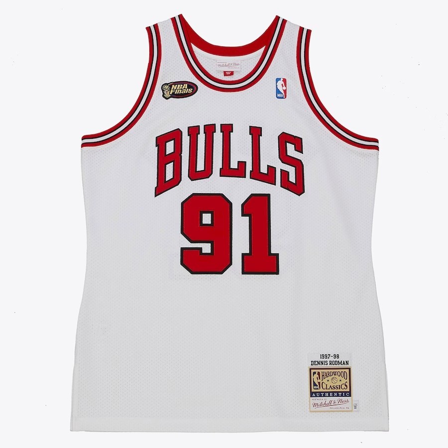 MITCHELL & NESS CHICAGO BULLS NBA AUTHENTIC HOME FINALS JERSEY D. RODMAN 1997
