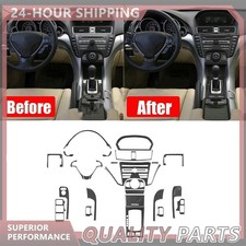 27pcs Real Carbon Fiber Full Kits Interior Cover Trim Set For Acura Tl 2009-2014