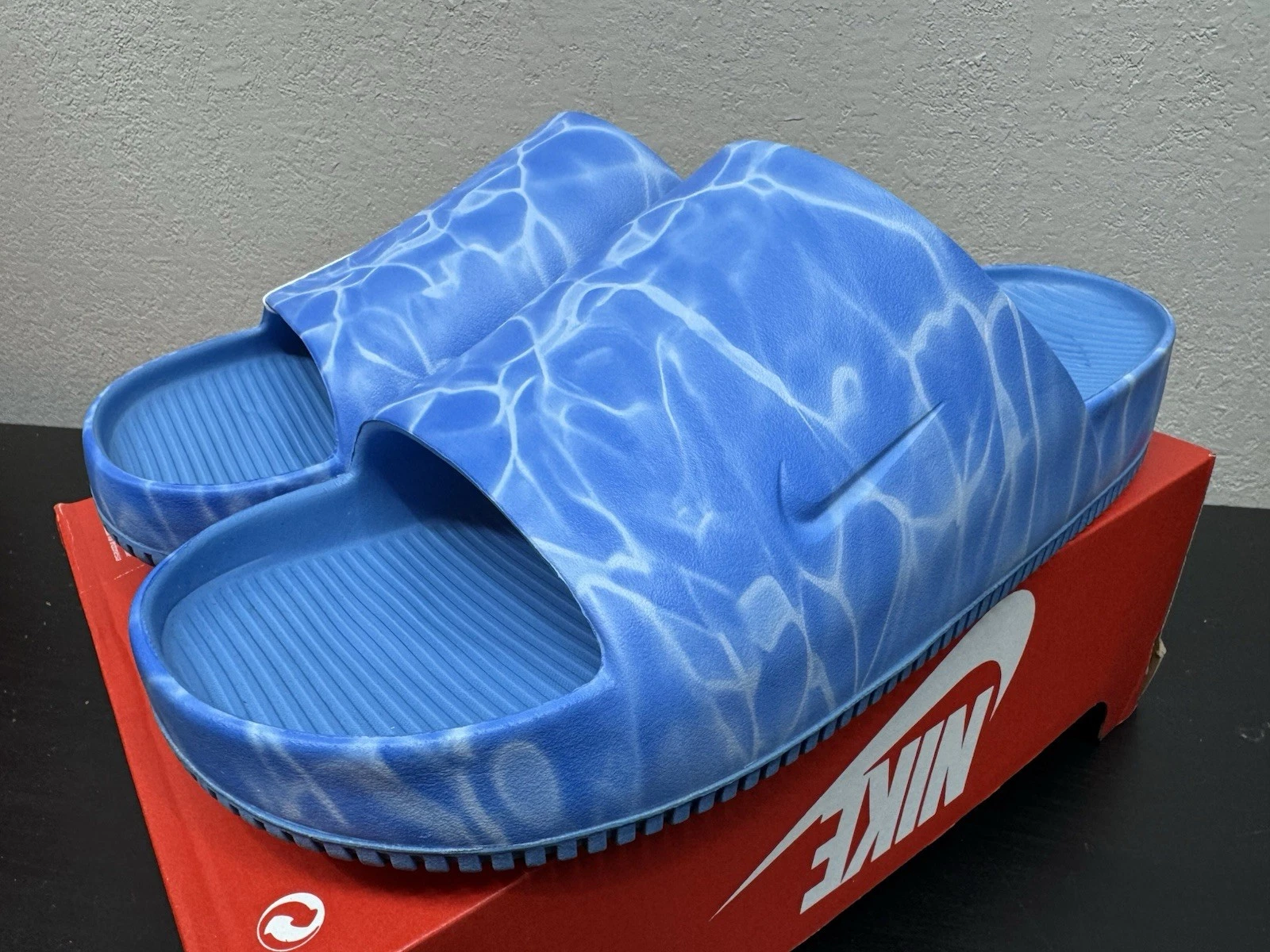 Nike Calm Slide 'Printed Antarctica Coast' HQ1125 400 Uomo 15 scatola di ricambio