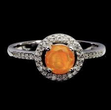 Stunning natural Orange Fire Opal with Zircon...