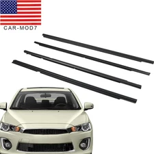 Set of 4 For MITSUBISHI LANCER 2008-2017 Door Belt Molding Window Belt Line
