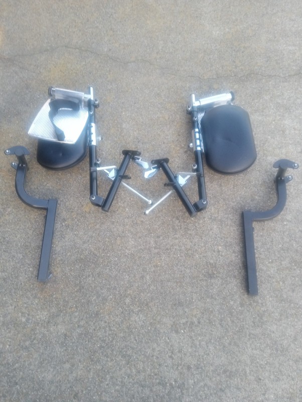Elevating Leg Rest & Pads Hangers for Power Wheelchair Shoprider Streamer & More