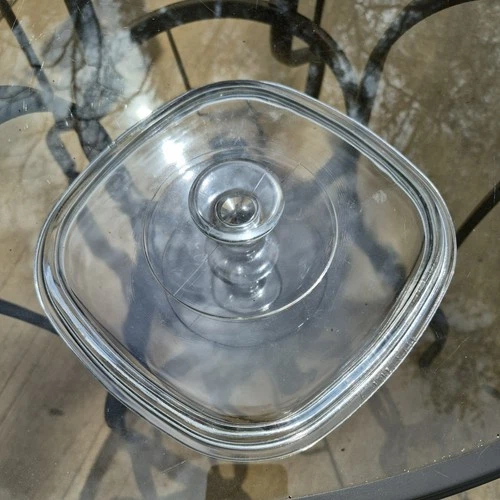 Vintage Pyrex A-9-C Corning Ware Clear Square Glass Domed Lid Replacement