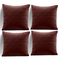 Diamond Cushion Covers or Velvet Cushions 18 x 18 Set of 2 or 4 Bed Sofa Pillows