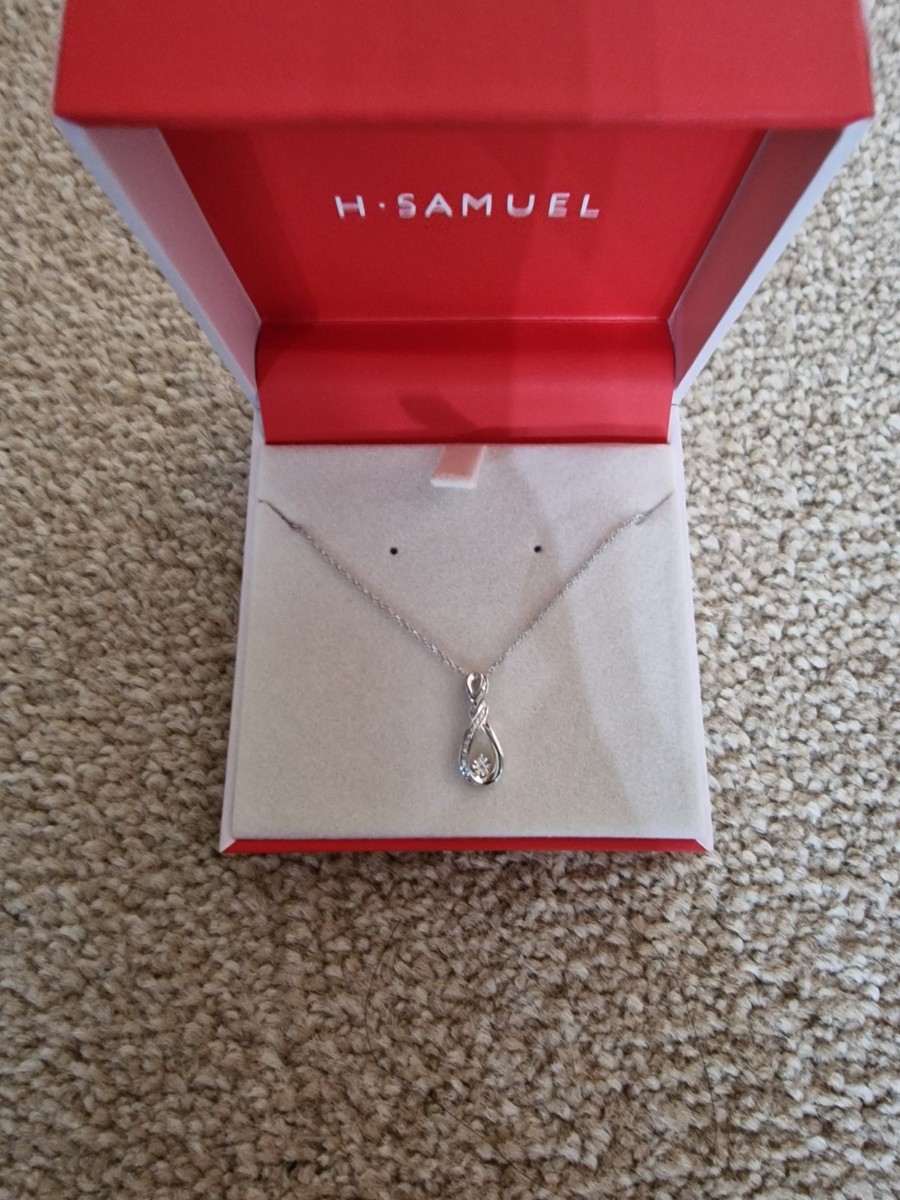 Earrings H Samuel Locket H Samuel Sterling Silver Diamond Droplet