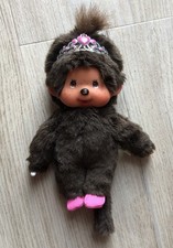 Monchhichi Mädchen mit Diadem Stofftier, kleine Abnutzung an der Wange