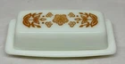 Vtg Pyrex Butterfly Gold Butter Dish with Lid