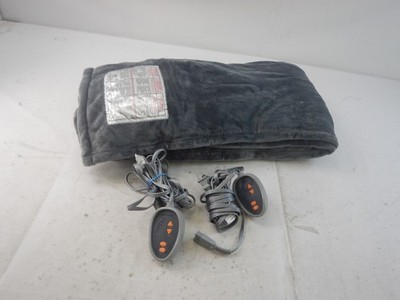 Beautyrest BR54-0516 - Fast Heating Electric Blanket, Grey, King Size
