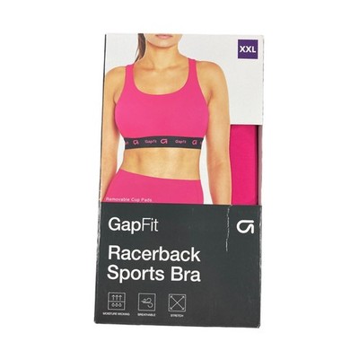 GAP Fit Women's 4 Way Stretch Moisture Wicking Racerback Sports Bra (Fuchsia