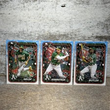 2024 Topps Holiday Oakland Athletics Team Lot - 3 Cards Tyler Soderstrom RC New
