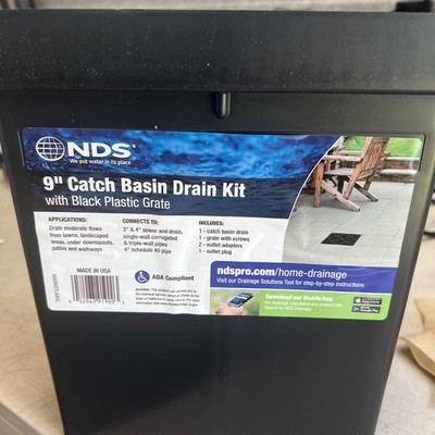 NDS 900BKIT 9 in. (9.38 in.)  Square Catch Basin Drain Kit
