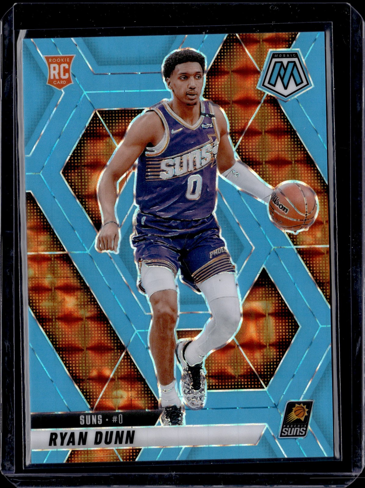 2024-25 Panini Mosaic #233 Ryan Dunn Blue Fluorescent Mosaic #/75