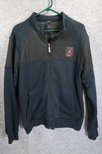 Nike Air Jordan Flight Jacket Mens Medium Blue/Black Full Zip Track Casual