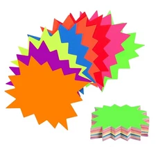 400 Pieces Yard Sale Price Stickers, Vision Board Supplies Starburst Neon Pos...