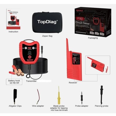TopDiag Power Probe Open Short Circuit Finder Locator Car Electrical Diagnostic Kit DE