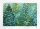 ACEO Original Watercolor Trees Forest Nature Spiritual Hidden Faces ~ No Reserve — photo 1
