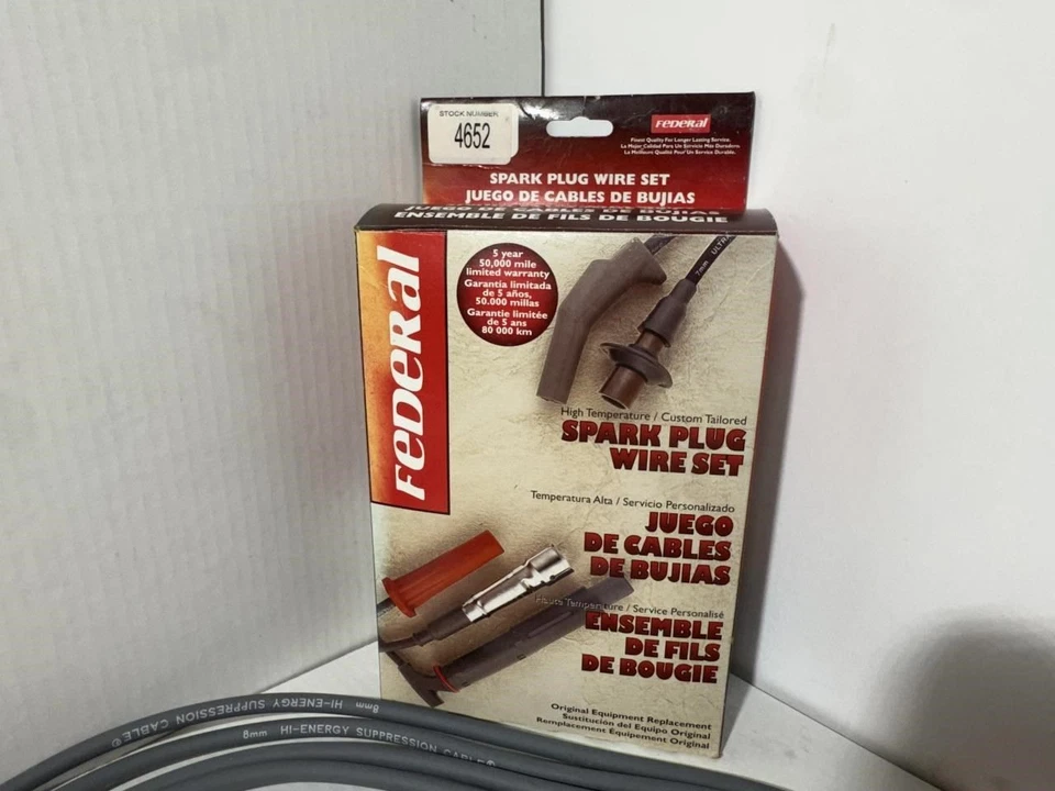 Juego de cables de bujía de encendido Federal 4652 para Nissan 720 1985-1986 2,0 L 2,4 L-L4 Foto 3 de 3