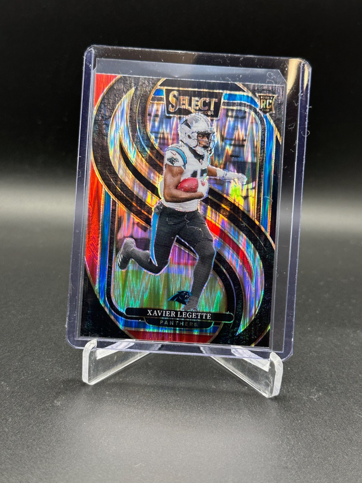 2024 Panini Select Xavier Legette Premier Level #101 Red & Black Shock Prizm