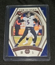 2021 Panini Legacy For The Ages Joe Flacco Blue Parallel /50 Clean Card 