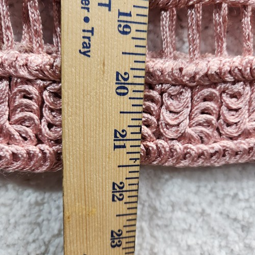 Black Label Wow Couture Shirt Size M Pink Crochet Knitted Knee Length - Picture 11 of 12