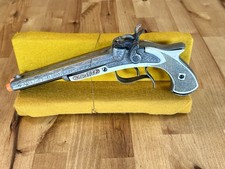 Vintage 1940'S HUBLEY Double-Barrel Flint Lock PIRATE Die Cast Cap Gun WORKS